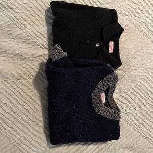 Kids Black and Navy Sweater Set